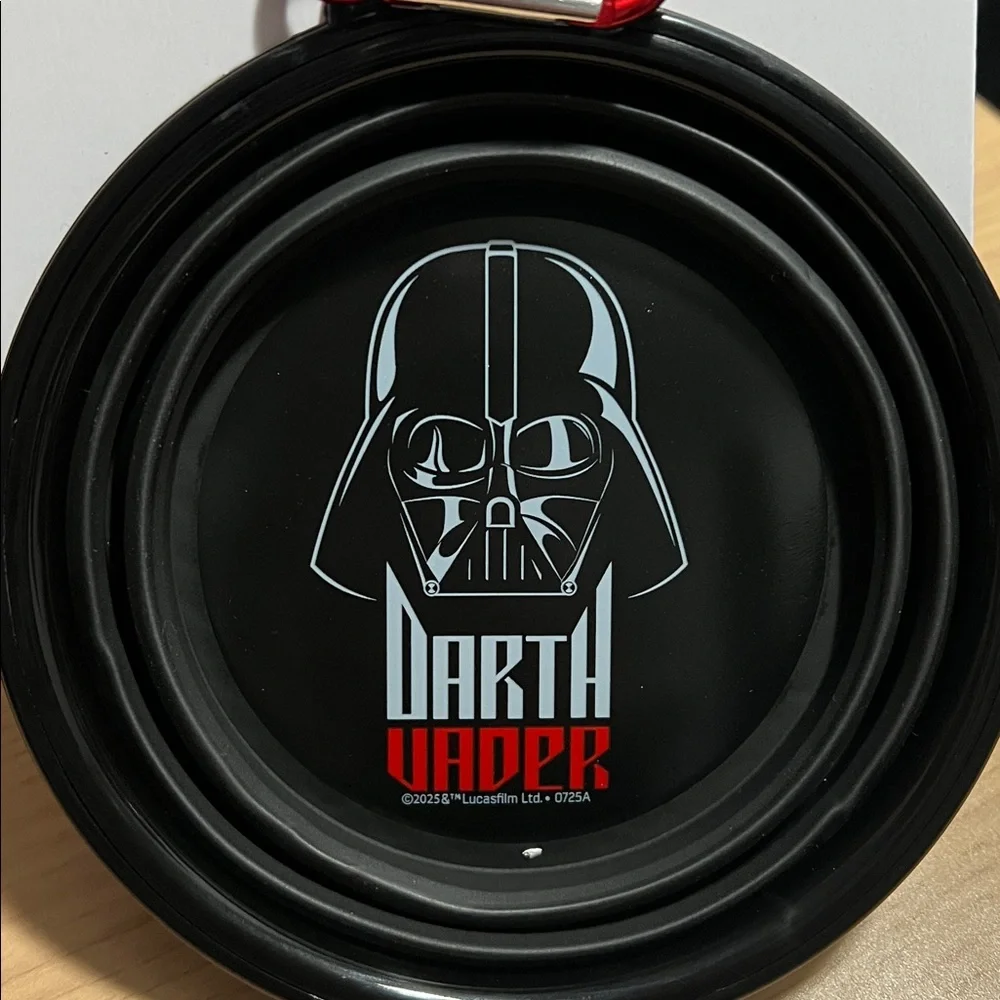 Star Wars Black and Red Silicone Collapsible Pet Bowl NWT